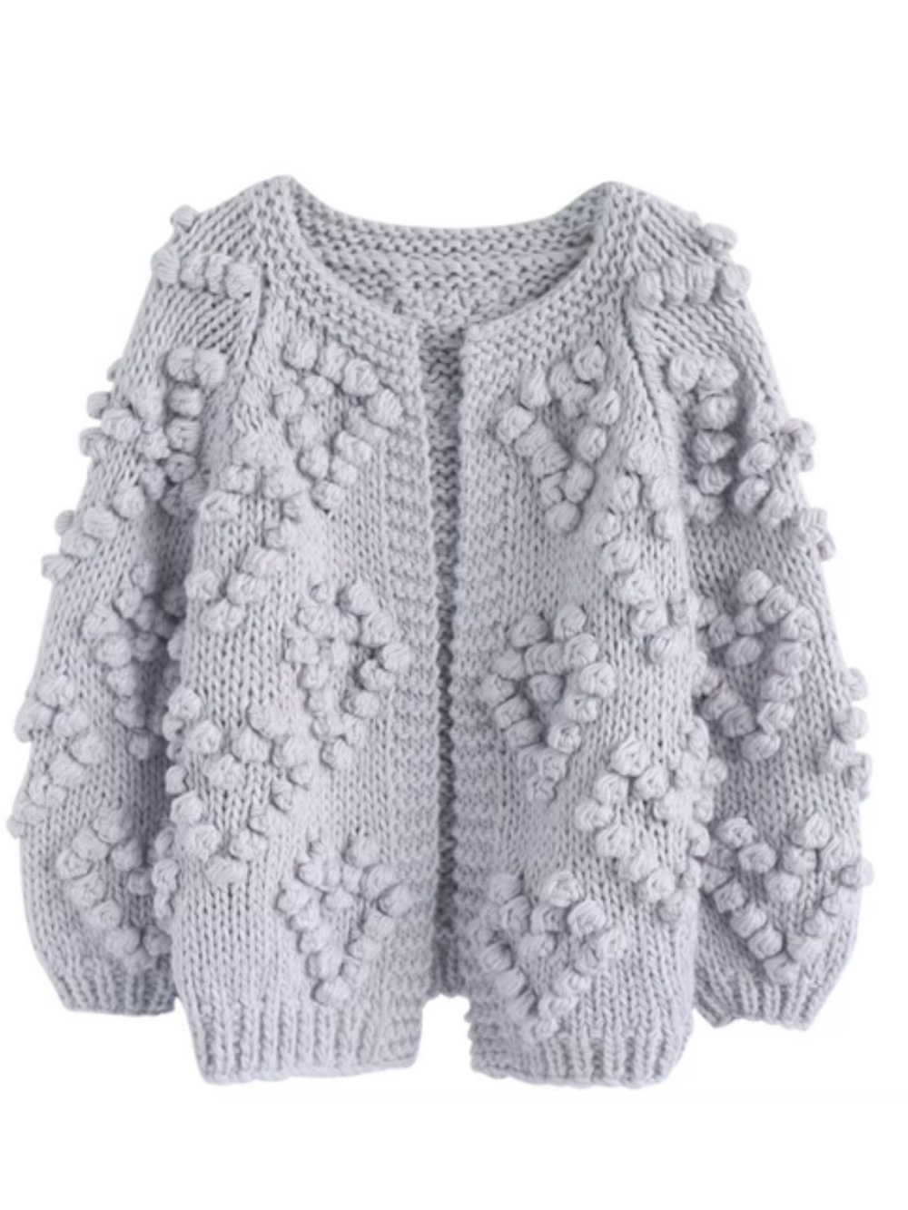 ChicWish Lavender Chunky Knit Women's Sweater Cardigan
